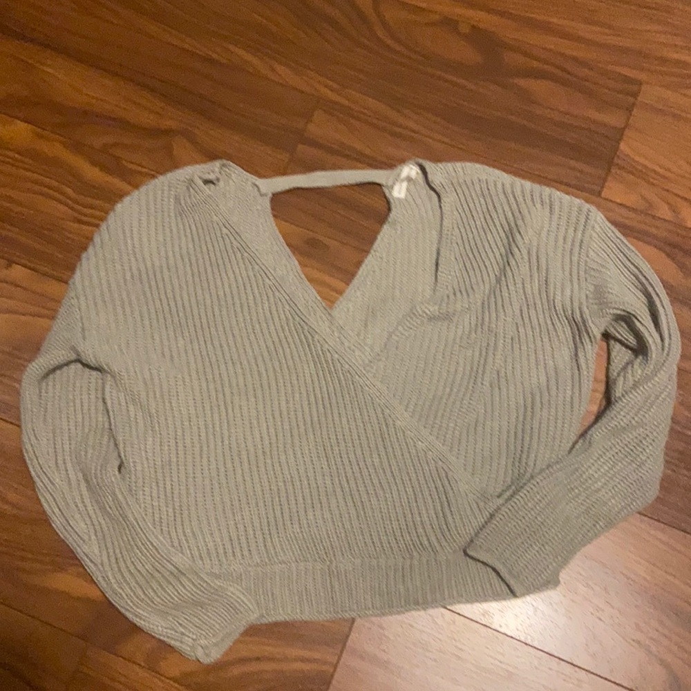 Adorable deep v sweater